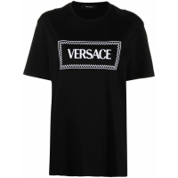 Versace Women's 'Logo Embroidered' T-Shirt
