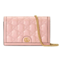 Gucci Women's 'GG Matelassé Chain-Strap' Wallet
