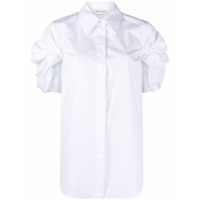 Alexander McQueen Women's 'Ruched-Detailed' Short sleeve shirt