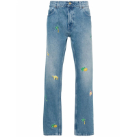Casablanca Men's 'Embroidered-Design' Jeans