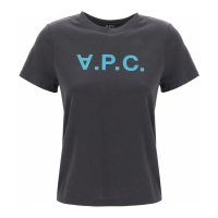 A.P.C. Women's 'Flocked Vpc Logo' T-Shirt