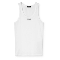 Versace Men's 'Logo Embroidered Ribbed' Tank Top