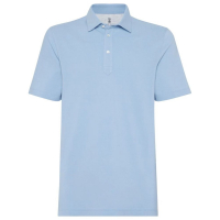 Brunello Cucinelli Men's 'Button-Fastening' Polo Shirt