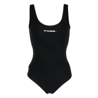 Jil Sander Women's 'Scoop-Back Logo-Print' Swimsuit
