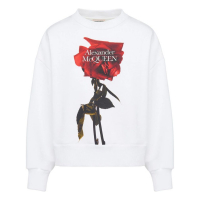 Alexander McQueen Women's 'Shadow Rose Cocoon-Sleeve' Sweater